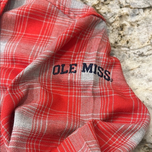 Under Armour Ole Miss Rebels Shirt Small Plaid Long Sleeve Button Up - Picture 9 of 13